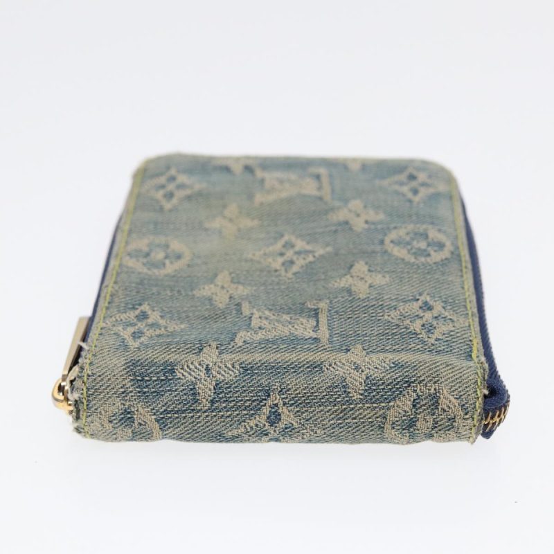 Louis Vuitton Monogram Denim Mini Zippy Wallet Wallet Blue M95342  89480 - Image 4