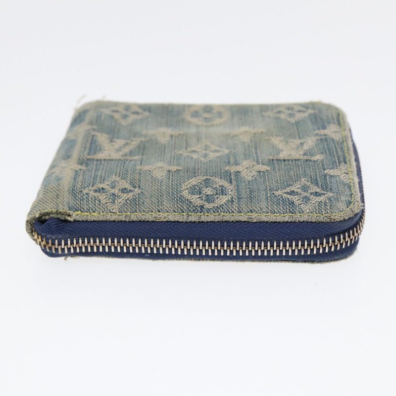 Louis Vuitton Monogram Denim Mini Zippy Wallet Wallet Blue M95342  89480 - Image 5