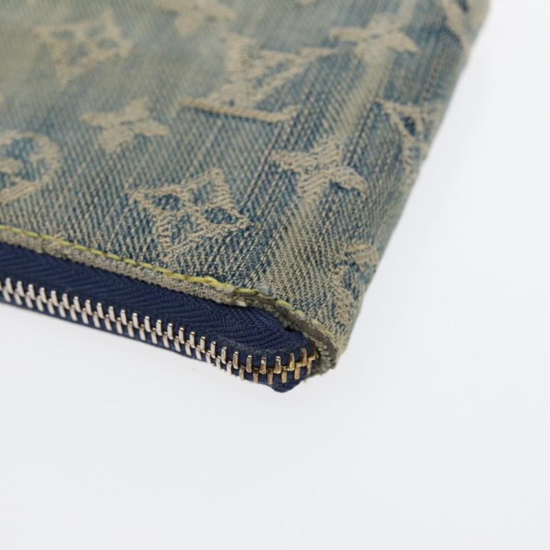Louis Vuitton Monogram Denim Mini Zippy Wallet Wallet Blue M95342  89480 - Image 7