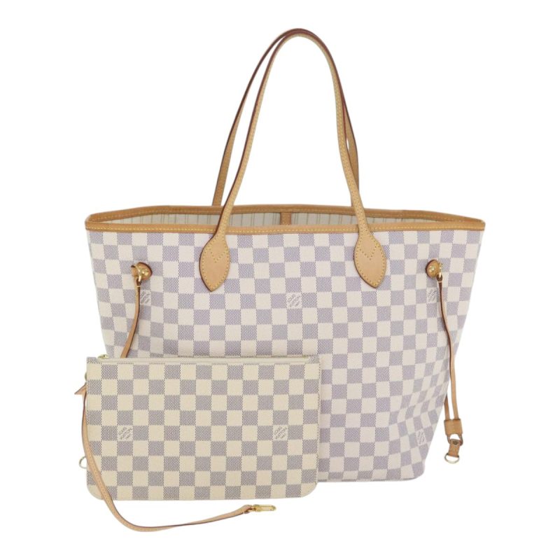 Louis Vuitton Damier Azur Neverfull MM Tote Bag N41605  89632A
