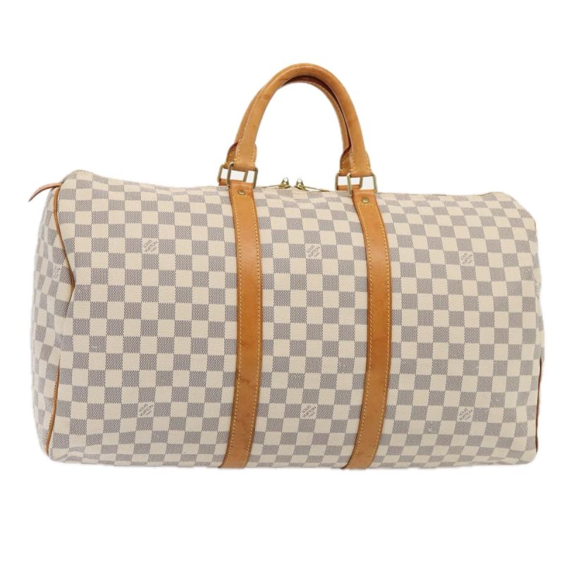 Louis Vuitton Damier Azur Keepall 50 Boston Bag N41430  89633