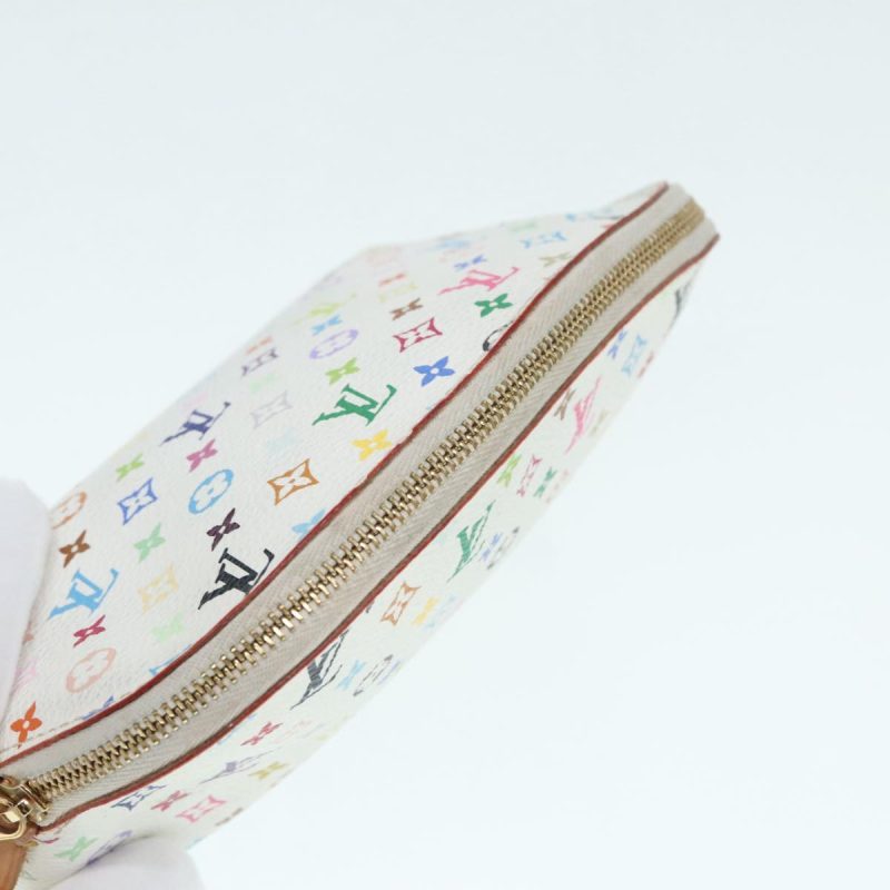 Louis Vuitton Multicolor Pochette Cosmetic PM Pouch White M47354  89640 - Image 5