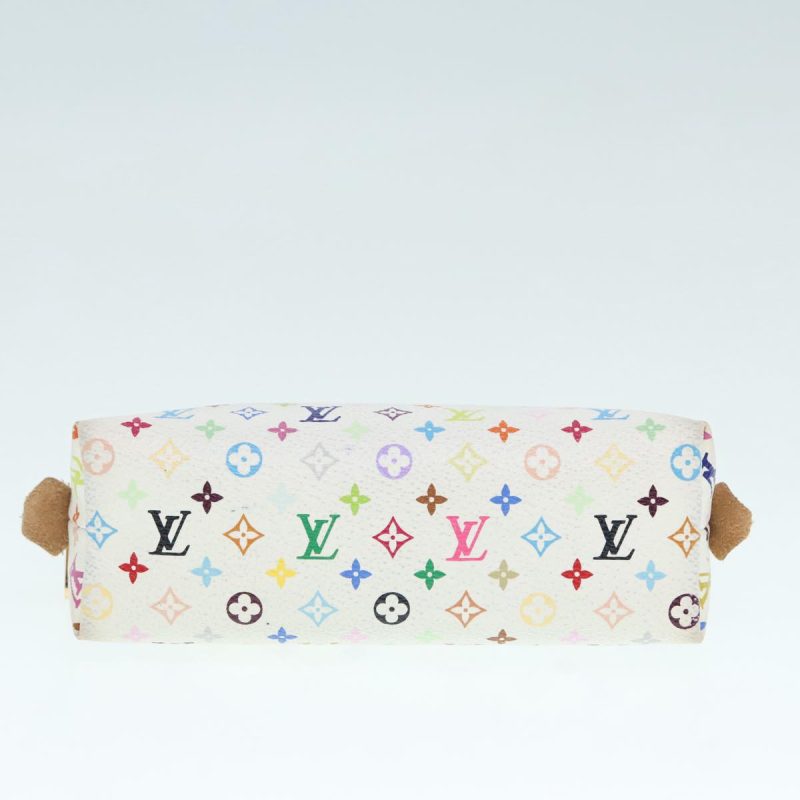 Louis Vuitton Multicolor Pochette Cosmetic PM Pouch White M47354  89640 - Image 6