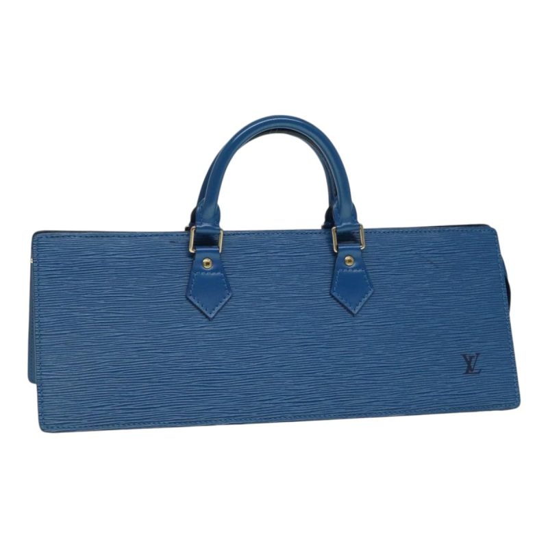 Louis Vuitton Epi Sac Triangle Hand Bag Blue M52095  89662