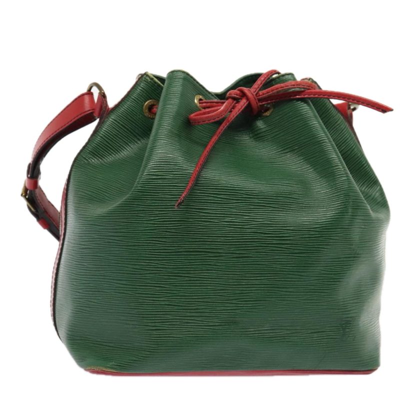 Louis Vuitton Epi Petit Noe Shoulder Bag Bicolor Green Red M44147  89664