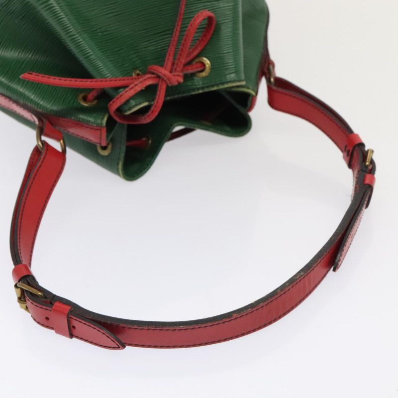 Louis Vuitton Epi Petit Noe Shoulder Bag Bicolor Green Red M44147  89664 - Image 7