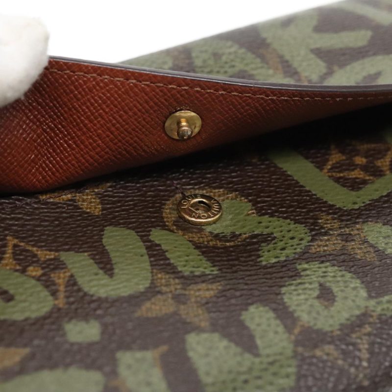 Louis Vuitton Monogram Graffiti Porte Monnaie Credit Khaki M92188  89733 - Image 9