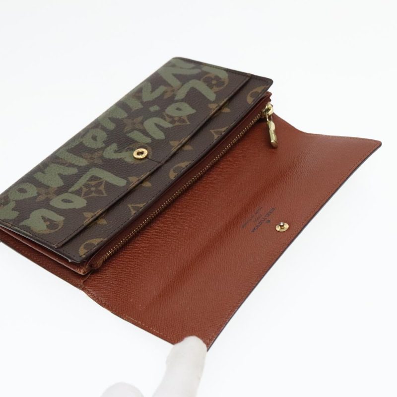 Louis Vuitton Monogram Graffiti Porte Monnaie Credit Khaki M92188  89733 - Image 10