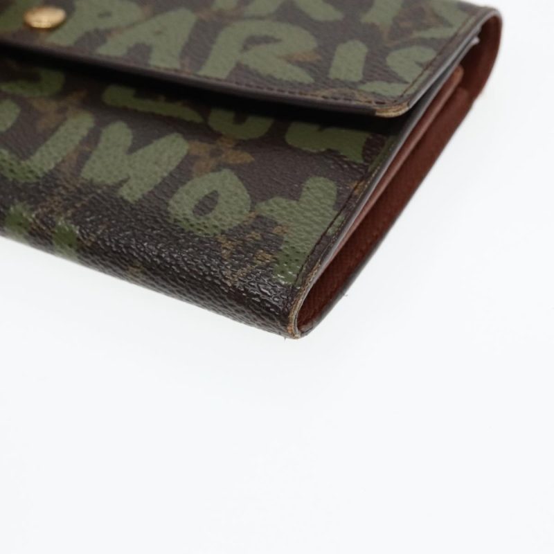 Louis Vuitton Monogram Graffiti Porte Monnaie Credit Khaki M92188  89733 - Image 7