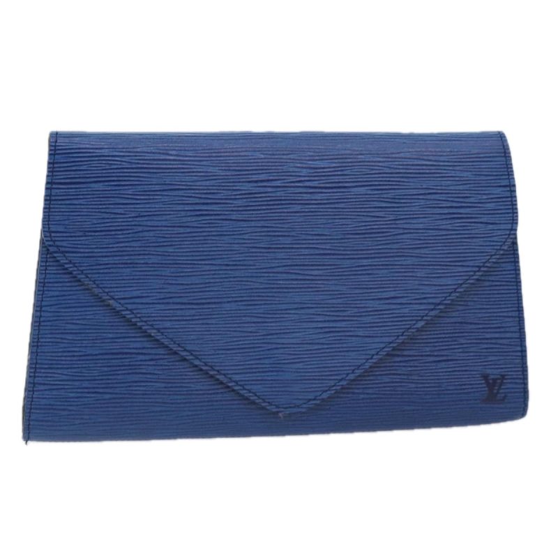 Louis Vuitton Epi Art Deco Clutch Bag Blue M52635  89834