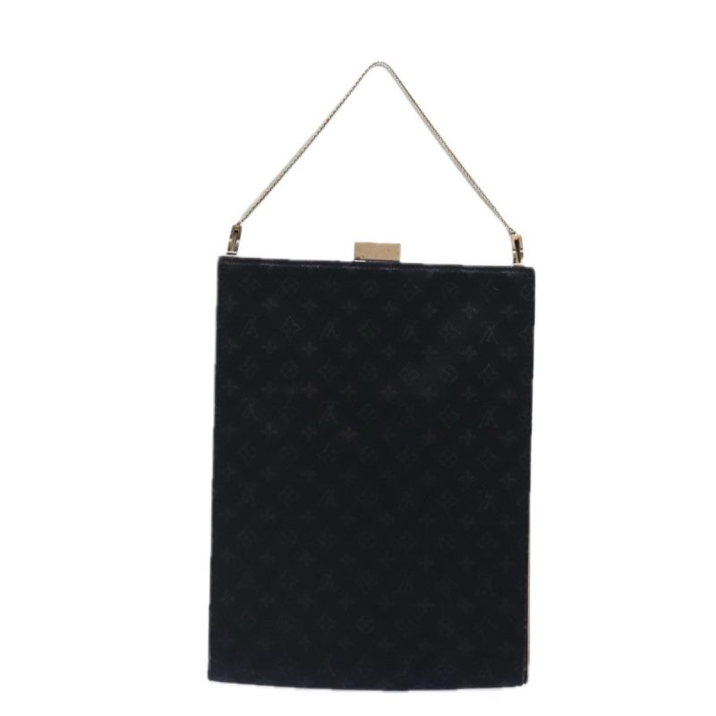 Louis Vuitton Monogram Satin Anju GM Hand Bag Black M92100  89851 - Image 2