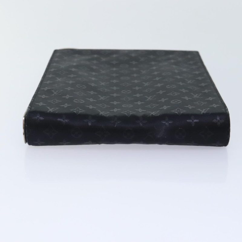 Louis Vuitton Monogram Satin Anju GM Hand Bag Black M92100  89851 - Image 5