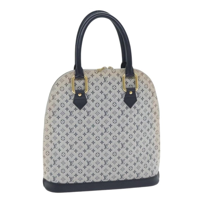 Louis Vuitton Monogram Mini Alma Haut Hand Bag Blue M92202  89900