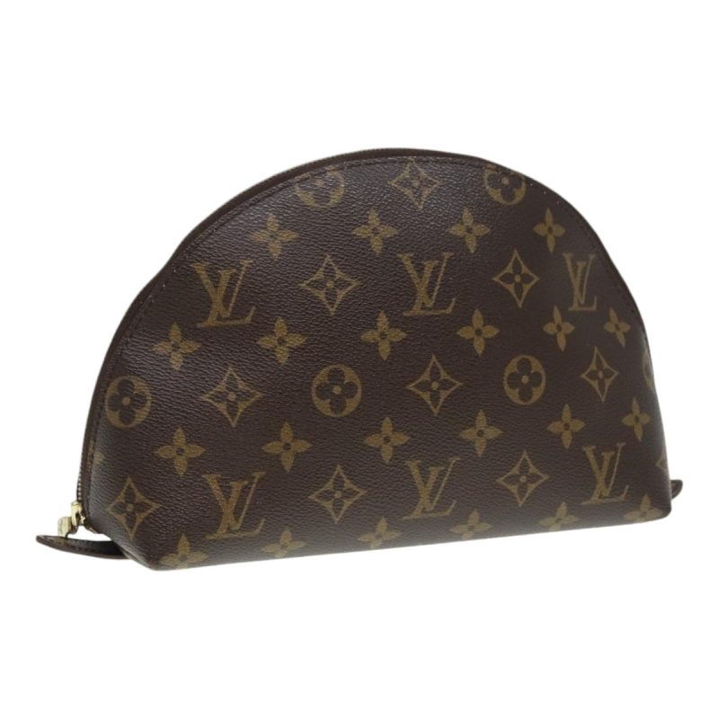 Louis Vuitton Monogram Trousse Demi Ronde Cosmetic Pouch M47520  89921