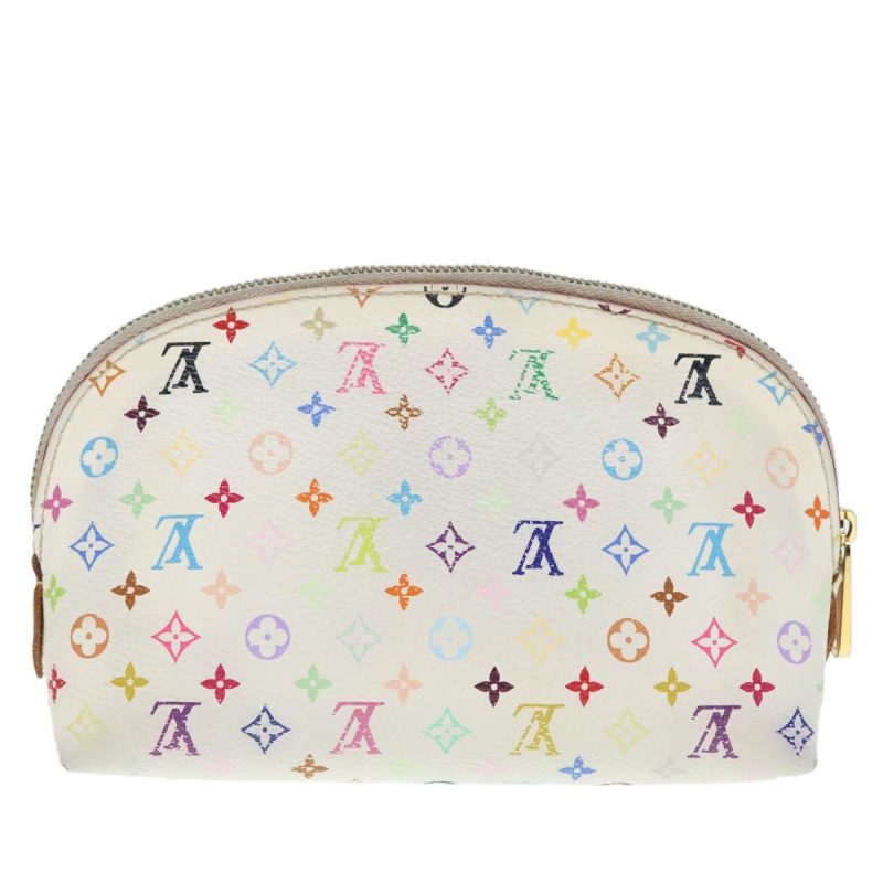 Louis Vuitton Multicolor Pochette Cosmetic PM Pouch White M47354  90006 - Image 2