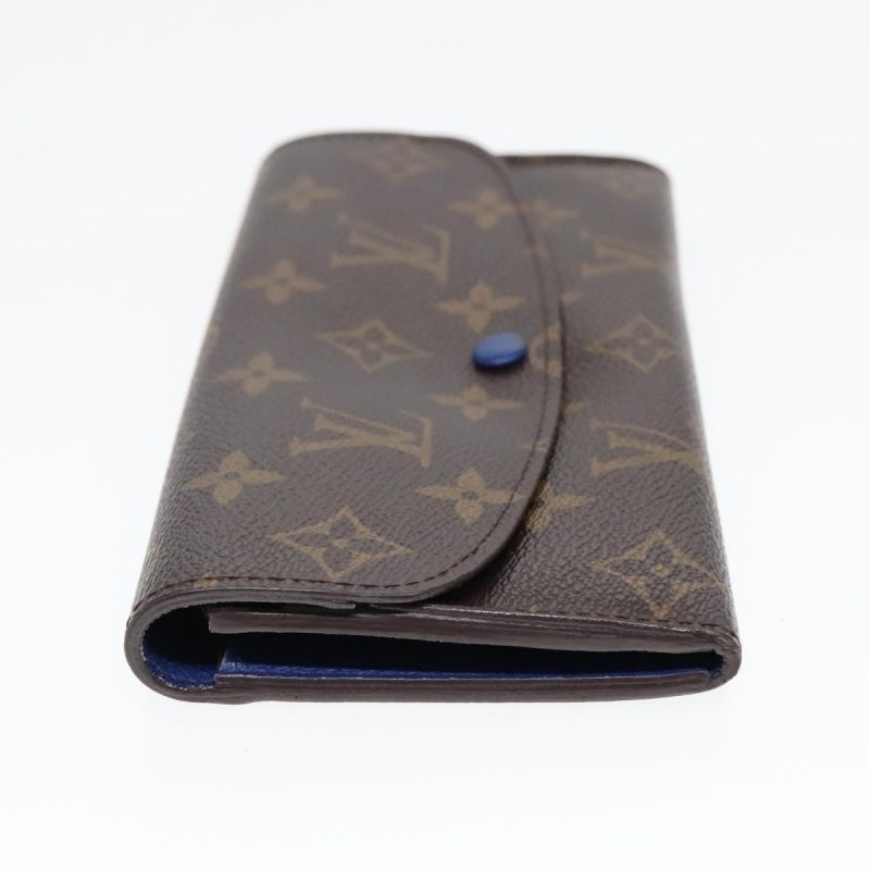 Louis Vuitton Monogram Portefeuille Emily Long Wallet Blue M60138  90035 - Image 3