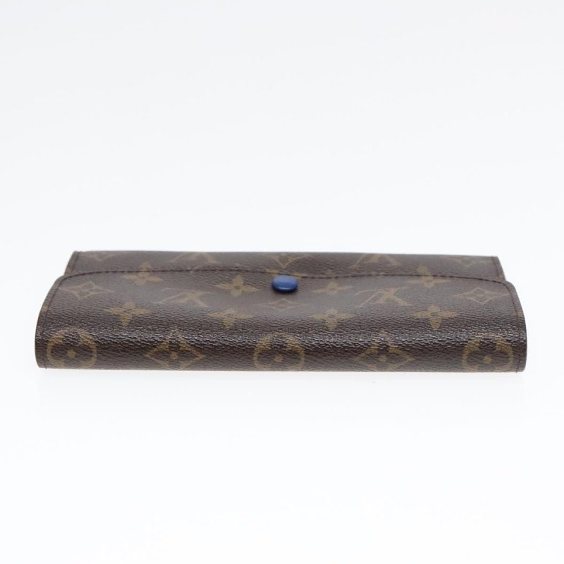 Louis Vuitton Monogram Portefeuille Emily Long Wallet Blue M60138  90035 - Image 5