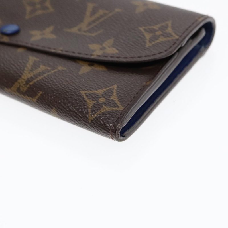 Louis Vuitton Monogram Portefeuille Emily Long Wallet Blue M60138  90035 - Image 7