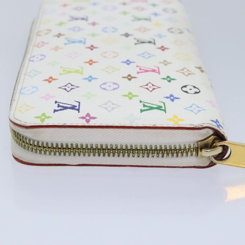Louis Vuitton Monogram Multicolor Zippy Wallet White M60241  90036 - Image 3