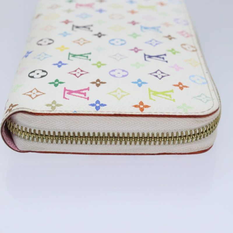 Louis Vuitton Monogram Multicolor Zippy Wallet White M60241  90036 - Image 4