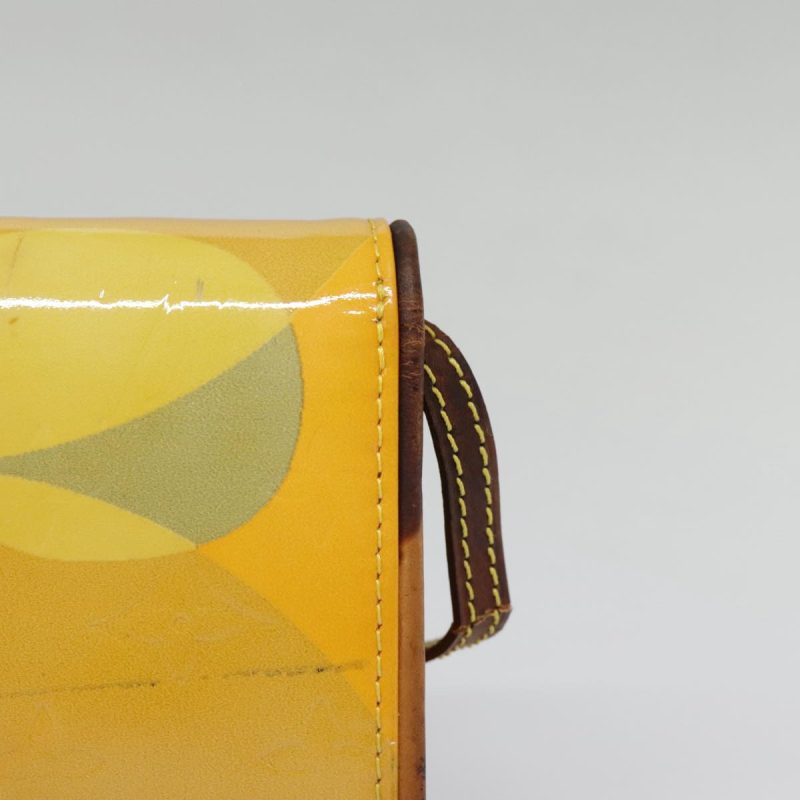 Louis Vuitton Monogram Vernis Pochette Fleur Bag Yellow M91118  90055 - Image 7
