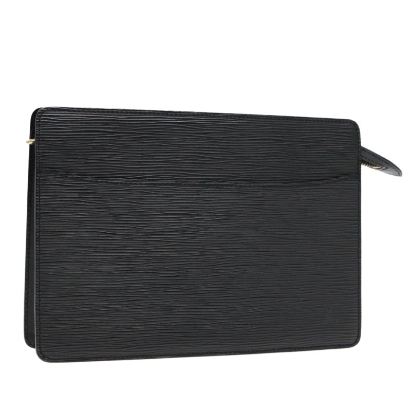 Louis Vuitton Epi Pochette Homme Clutch Bag Black Noir M52522  90086