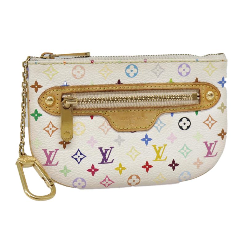 Louis Vuitton Monogram Multicolor Pochette MM Pouch White M60028  90087