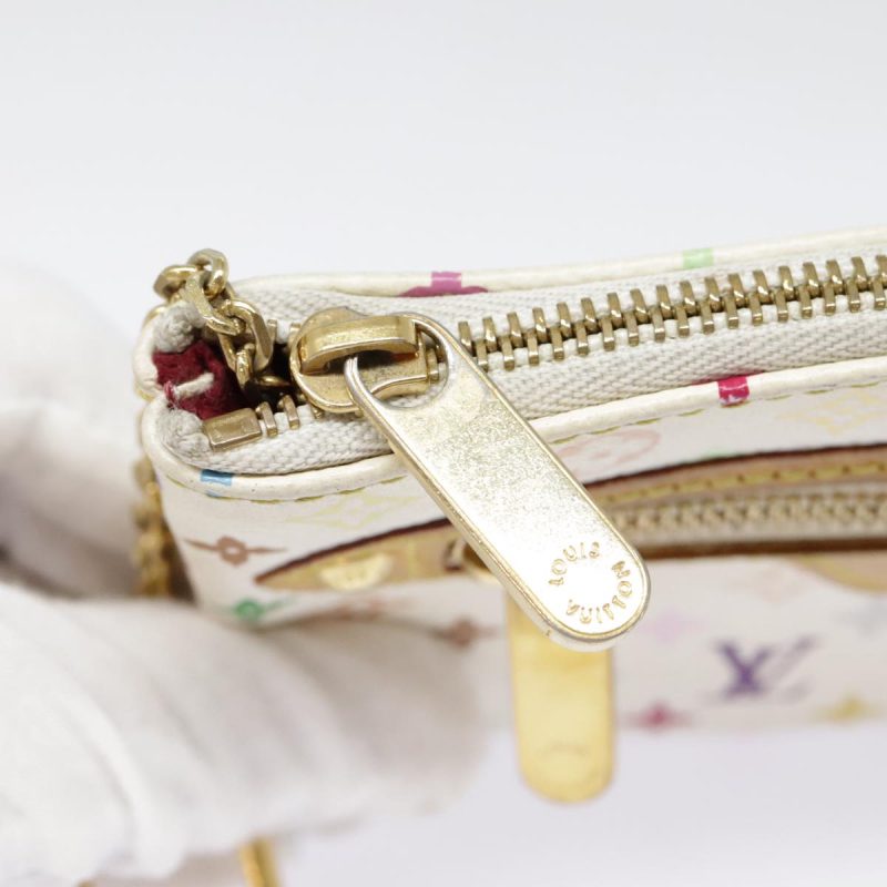 Louis Vuitton Monogram Multicolor Pochette MM Pouch White M60028  90087 - Image 10