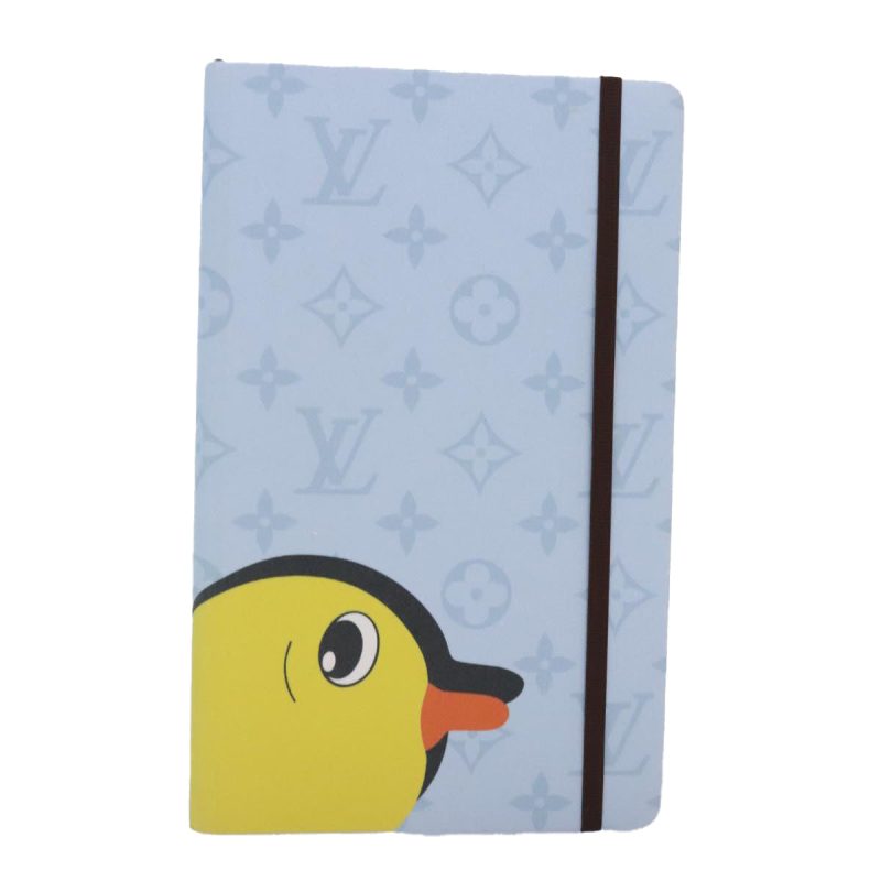 Louis Vuitton Monogram Notebook MM Jane Note Cover Light Blue GI1119 Auth 90088