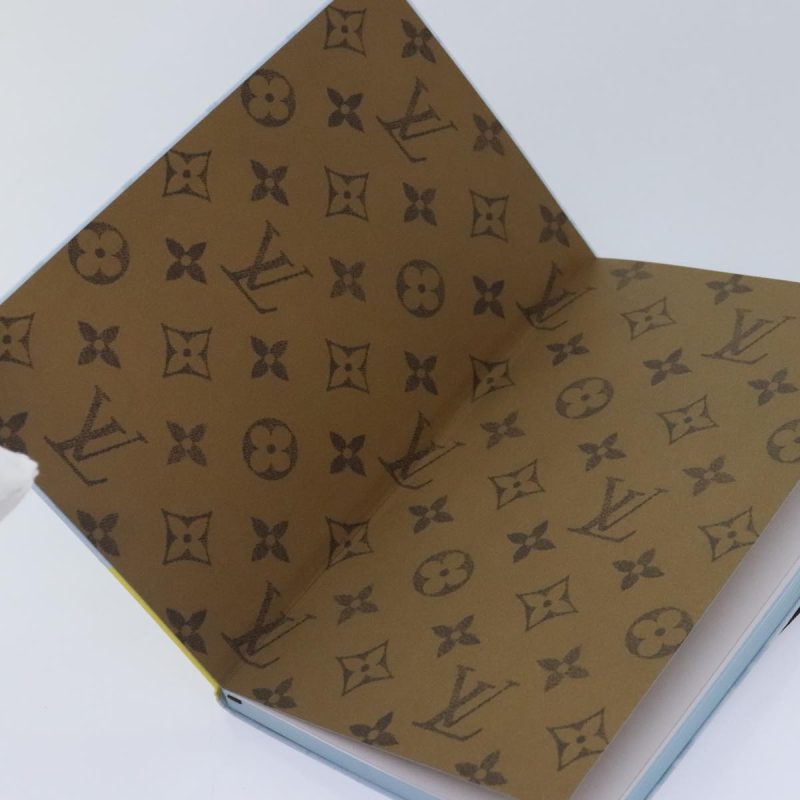 Louis Vuitton Monogram Notebook MM Jane Note Cover Light Blue GI1119 Auth 90088 - Image 9