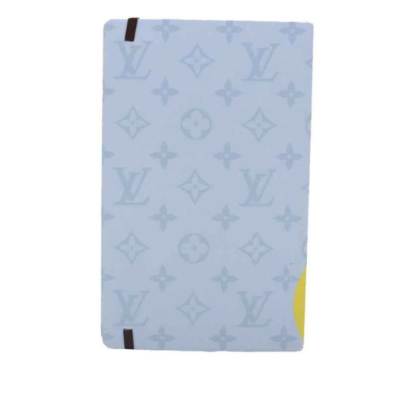 Louis Vuitton Monogram Notebook MM Jane Note Cover Light Blue GI1119 Auth 90088 - Image 2