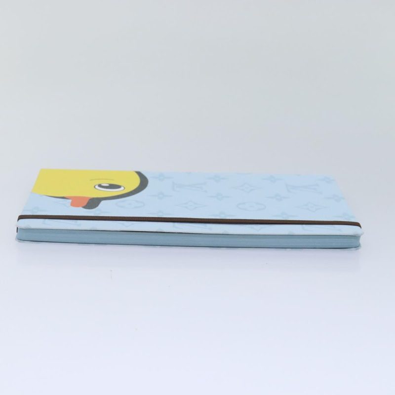 Louis Vuitton Monogram Notebook MM Jane Note Cover Light Blue GI1119 Auth 90088 - Image 3