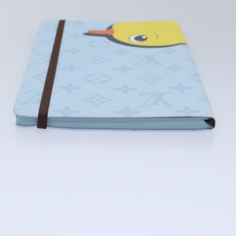 Louis Vuitton Monogram Notebook MM Jane Note Cover Light Blue GI1119 Auth 90088 - Image 5