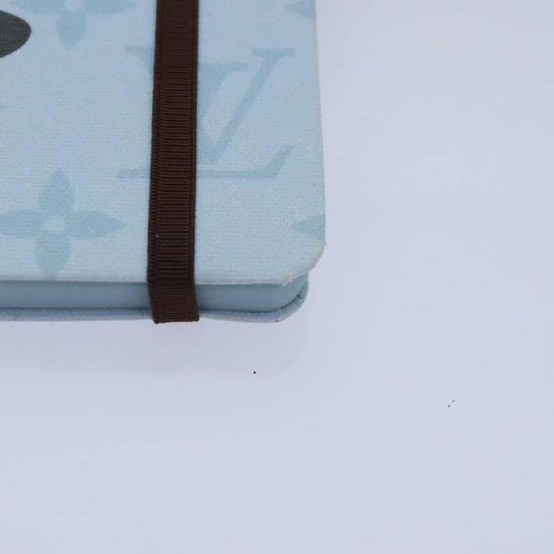 Louis Vuitton Monogram Notebook MM Jane Note Cover Light Blue GI1119 Auth 90088 - Image 8