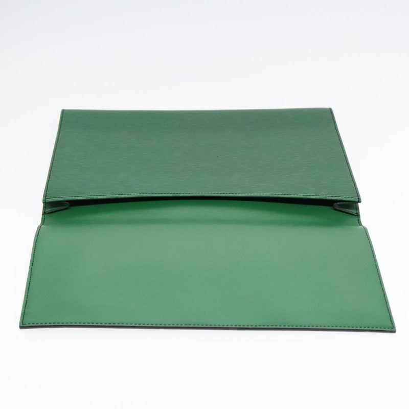 Louis Vuitton Epi Document Case Clutch Bag Green  90149 - Image 8