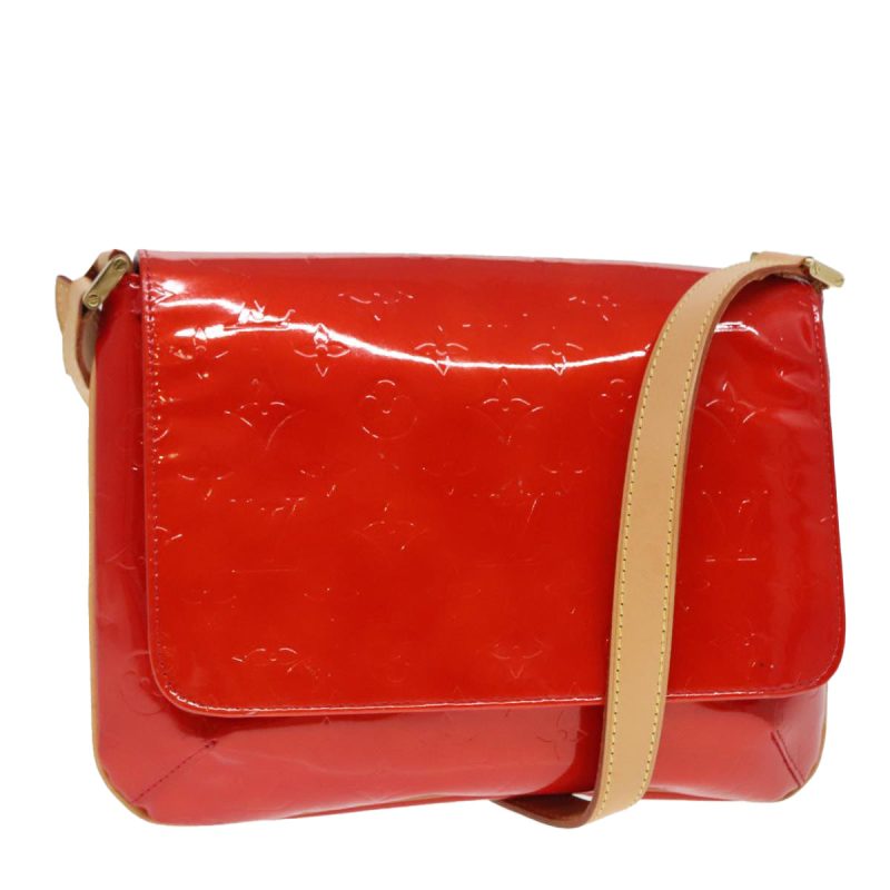 Louis Vuitton Monogram Vernis Thompson Street Shoulder Bag Red M91094 Auth 90155