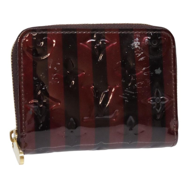 Louis Vuitton Vernis Rayure Zippy Coin Purse Amarante M91719  90162