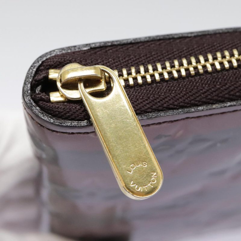 Louis Vuitton Vernis Rayure Zippy Coin Purse Amarante M91719  90162 - Image 8