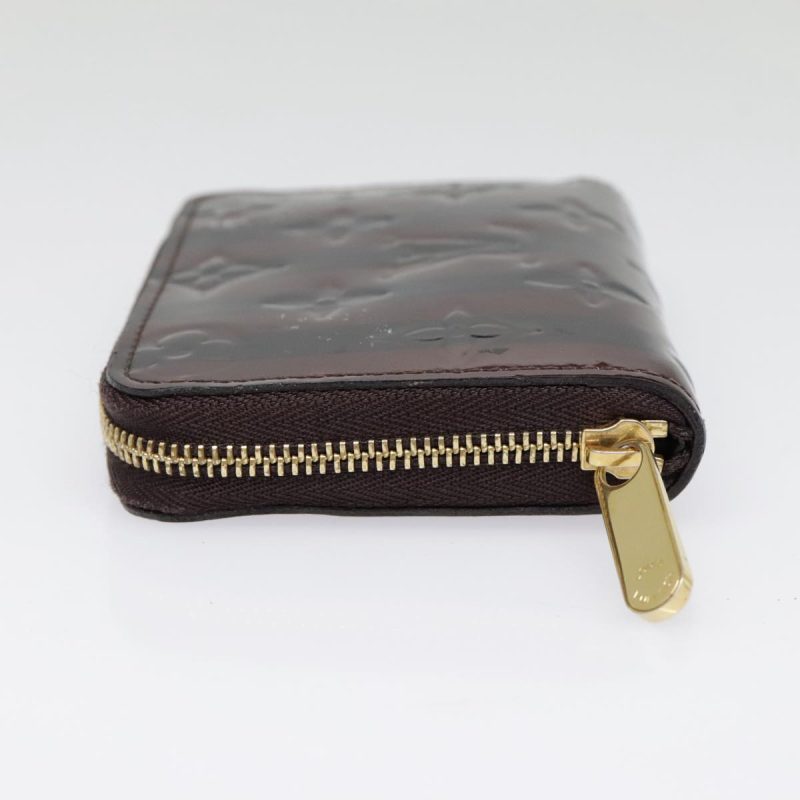 Louis Vuitton Vernis Rayure Zippy Coin Purse Amarante M91719  90162 - Image 3