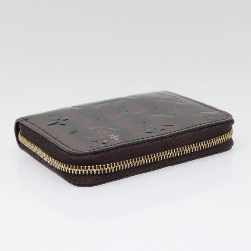 Louis Vuitton Vernis Rayure Zippy Coin Purse Amarante M91719  90162 - Image 5