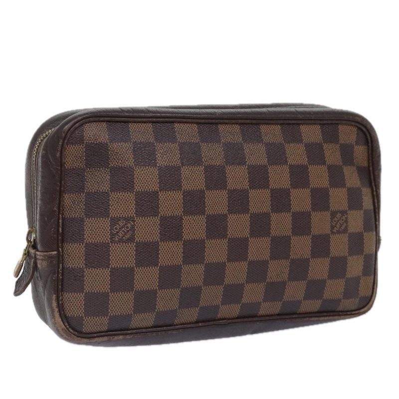 Louis Vuitton Damier Ebene Trousse Toilette25 Clutch Bag N47624  90282