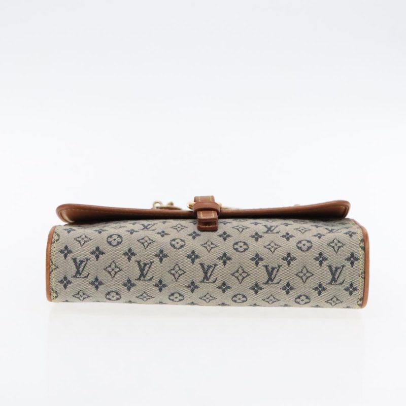 Louis Vuitton Monogram Mini Camille Chain Shoulder Bag Blue M92002 Auth 90291 - Image 5