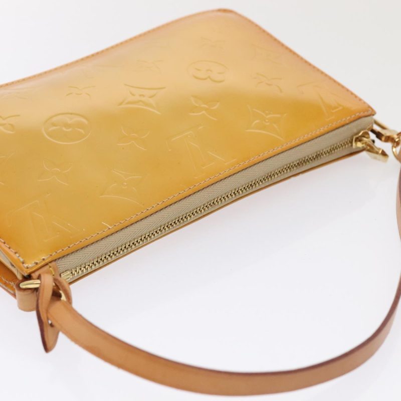Louis Vuitton Monogram Vernis Lexington Accessory Pouch Beige M91010 Auth 90345 - Image 6