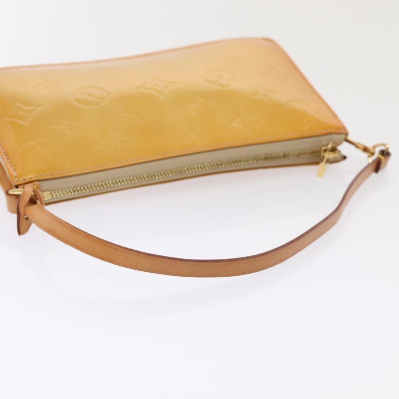 Louis Vuitton Monogram Vernis Lexington Accessory Pouch Beige M91010 Auth 90345 - Image 7
