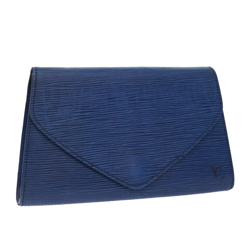 Louis Vuitton Epi Art Deco Clutch Bag Blue M52635  90356