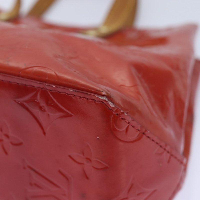 Louis Vuitton Monogram Vernis Reade PM Hand Bag Red Rouge M91088  90375 - Image 9
