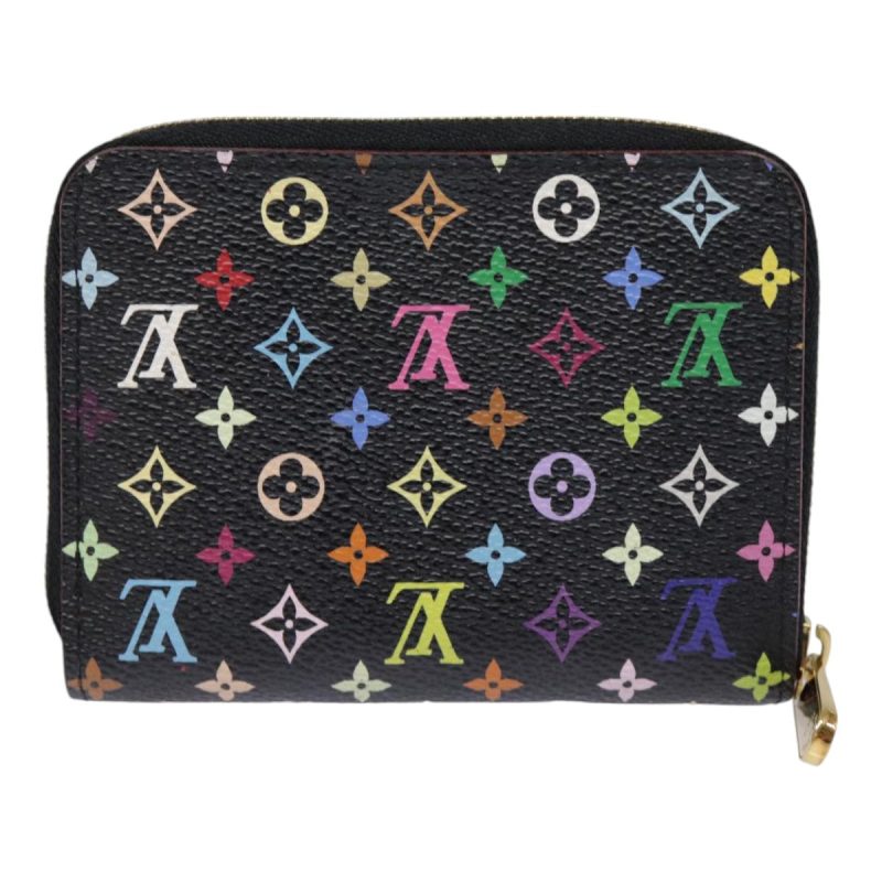 Louis Vuitton Monogram Multicolor Zippy Coin Purse  Black M93740  90392 - Image 2