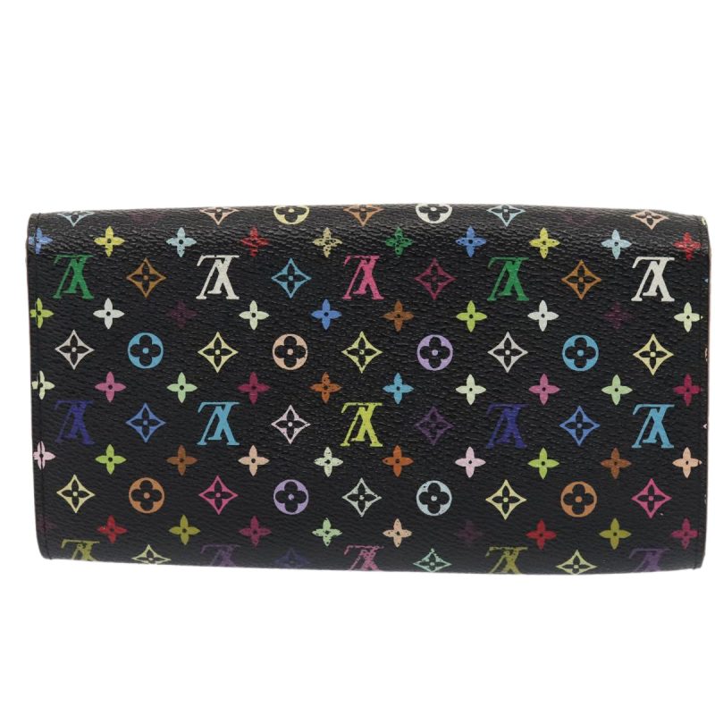 Louis Vuitton Multicolor Pochette Porte Monnaie Credit Black M60005 Auth 90393 - Image 2