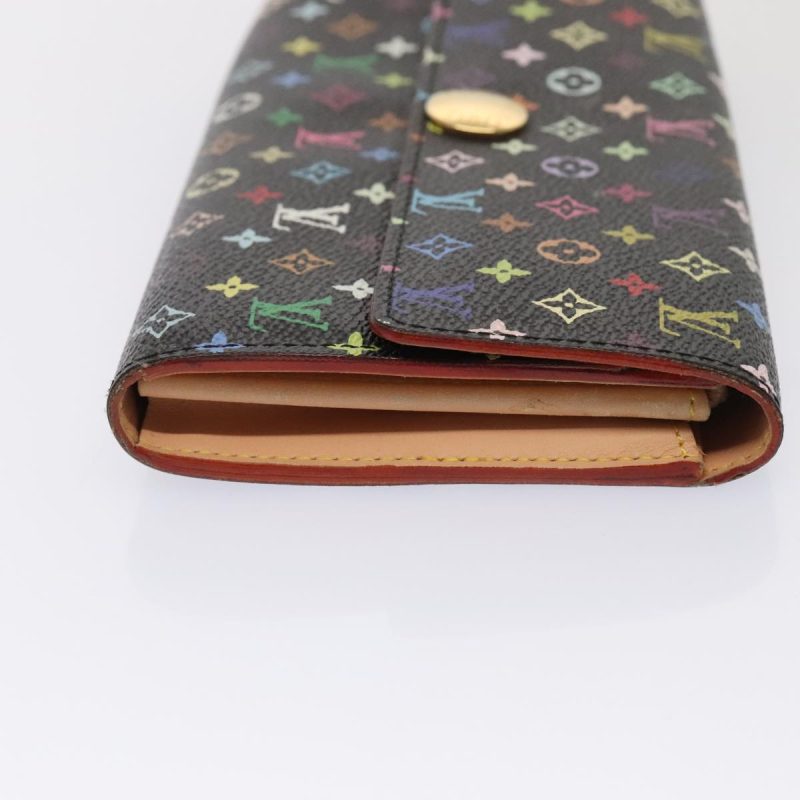 Louis Vuitton Multicolor Pochette Porte Monnaie Credit Black M60005 Auth 90393 - Image 3