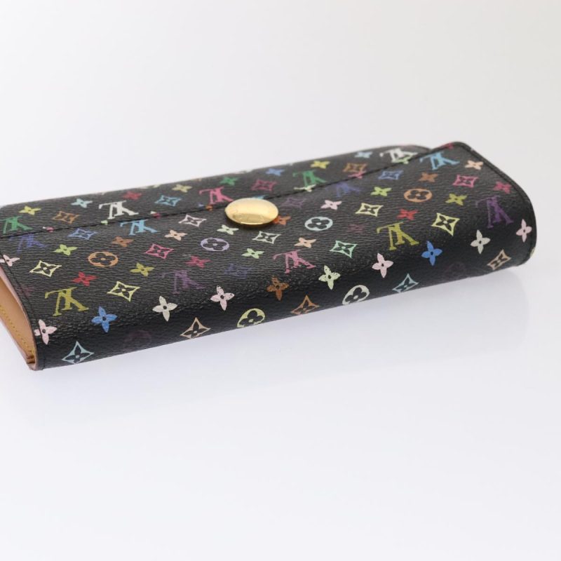 Louis Vuitton Multicolor Pochette Porte Monnaie Credit Black M60005 Auth 90393 - Image 5